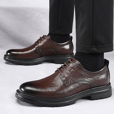 Hochzeitsparty Schuhe für Herren zum Schnüren Formelle Kleiderschuhe für Herren Spitzschuh Schwarzes Leder Herren Casual Business Büro Arbeitsschuhe