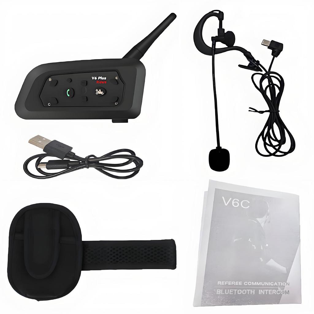 V6C Neutral Wasserdichtes Bluetooth Fußballschiedsrichter-Headset-Helm