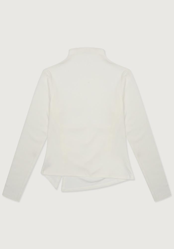 Ebeule Button Pin Tuck T-Shirt Ivory
