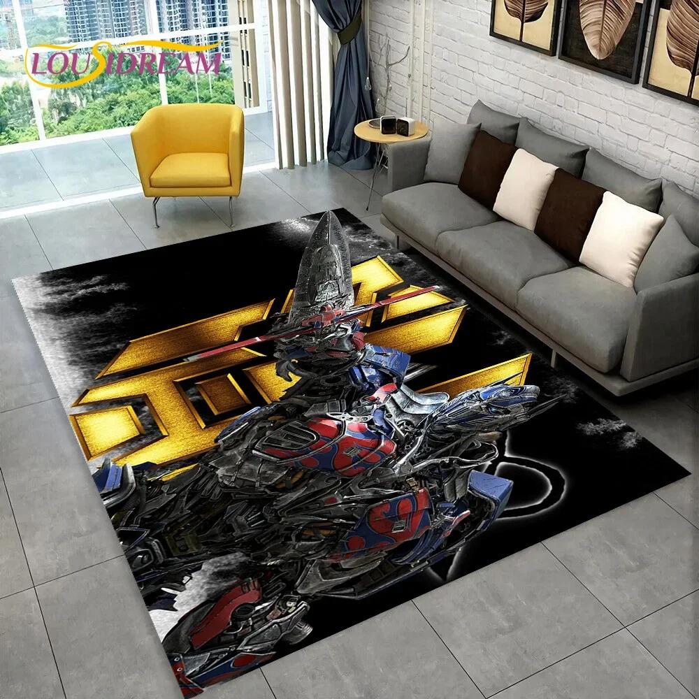 Cartoon T-Transformers Autobots 3D Carpet Rug for Bedroom Living Room Home Sofa Decoration,Children Game Large Decor Floor Mat
