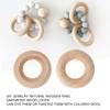 200pcs Smooth Surface Wooden Rings Log Color Wood Circles DIY Crafts Accessory  Jewelry Making