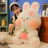 Cute Doodle Rabbit Plush Toys Little Bunny Doll Pushing Pillow Girls Birthday Gift Children's Dolls