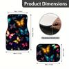 4pcs Universal Fit Car Floor Mats Set | 3D Printed Colorful Butterfly Pattern, Non-Slip, Washable, Stylish Interior Accessory for Cars, Trucks, SUVs