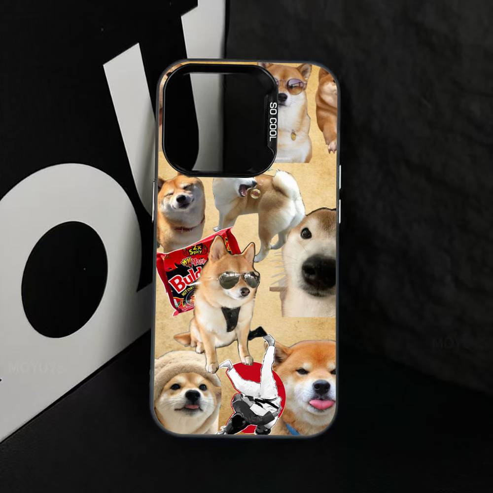 

Shiba Inu Phone Case For iPhone 17,16,15,14,13,12,11 Plus,Pro Max,XS,Colored Silver Plated Inside Cover iPhone16