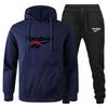 Fashion Printed Sweatshirt Pants Set Men Casual Sports Two-piece Head Thickened