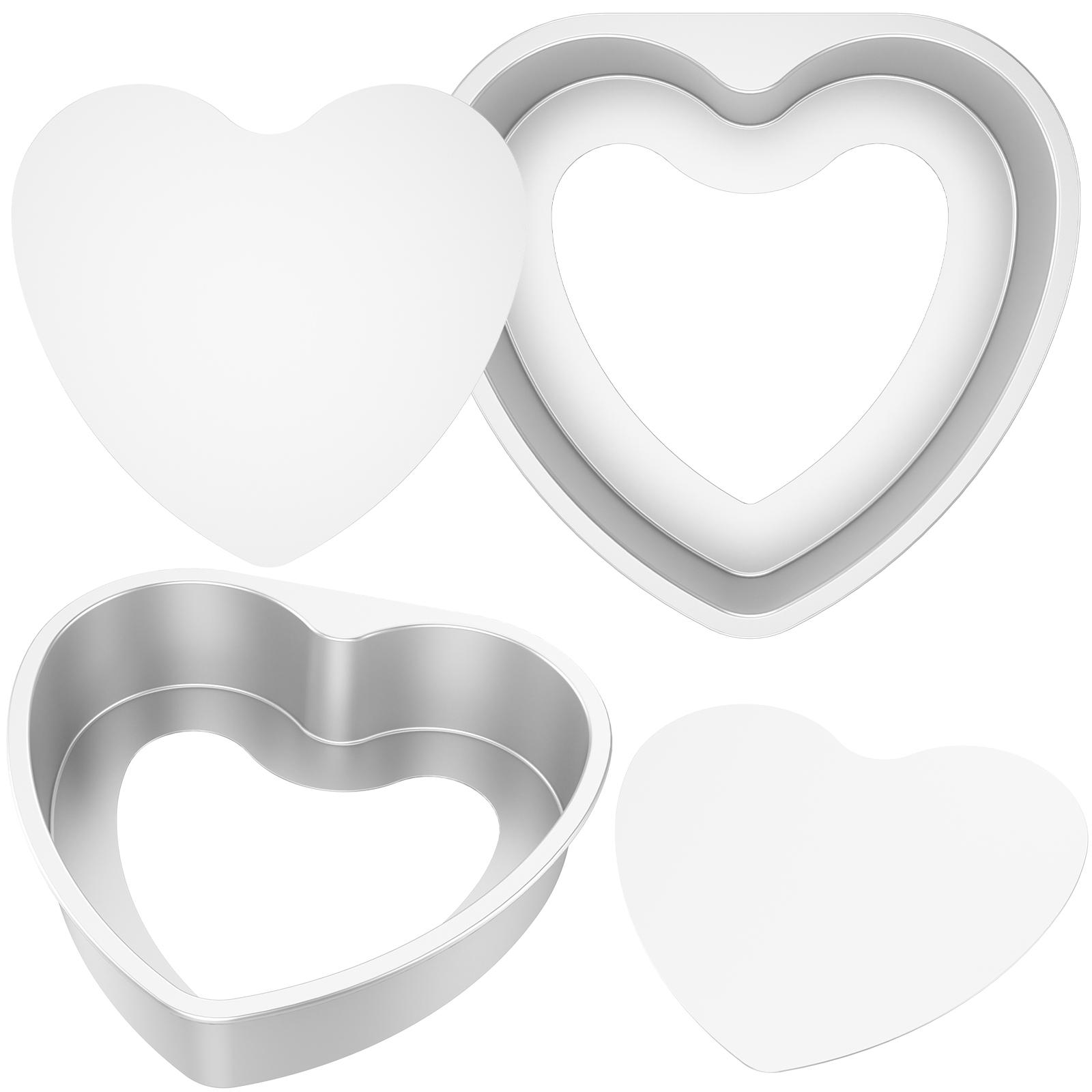

Aluminum alloy heart-shaped cake mold 6/8 inch heart-shaped cake pot cover cheesecake baking mold tool baking tray