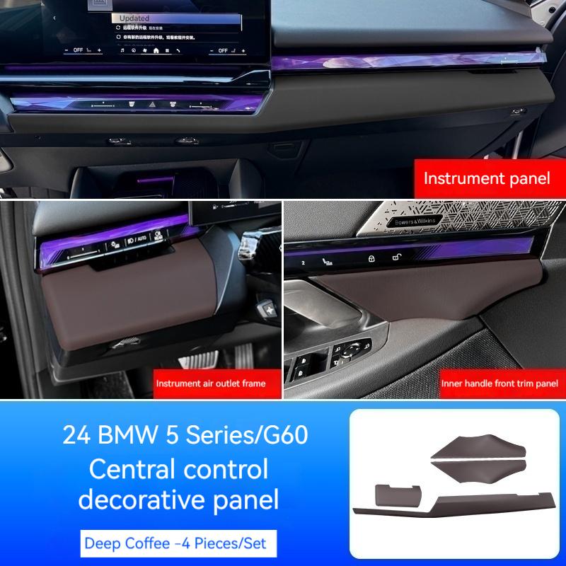 For BMW 5 Series i5 G60 2024 LHD Color Interior Car Accessories Interior Center Control Around Trim Molding Decoration Stickers