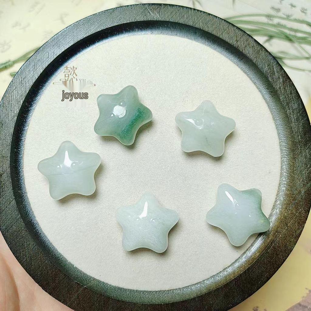 Tianshan Jadeite Peace Buckle Pendant Necklace - Star Design