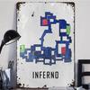 CSGO Inferno Map Metal Wall Art Gaming Room Decor for Gamers Game Enthusiast Gift Heavy Duty Iron Wall Hanging Home Decorations