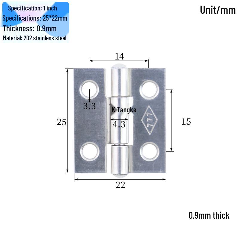 304 Stainless Steel Thickened Butterfly Hinge for Doors, Windows, Cabinets, and Wooden Boxes