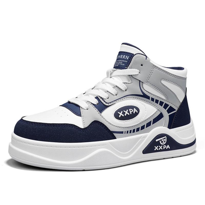 Vier Jahreszeiten Neue High-Top Board Schuhe Jugend Dicke Sohle Höhensteigernd Farbpassend Freizeit Schuhe Große Größe Outdoor Sport