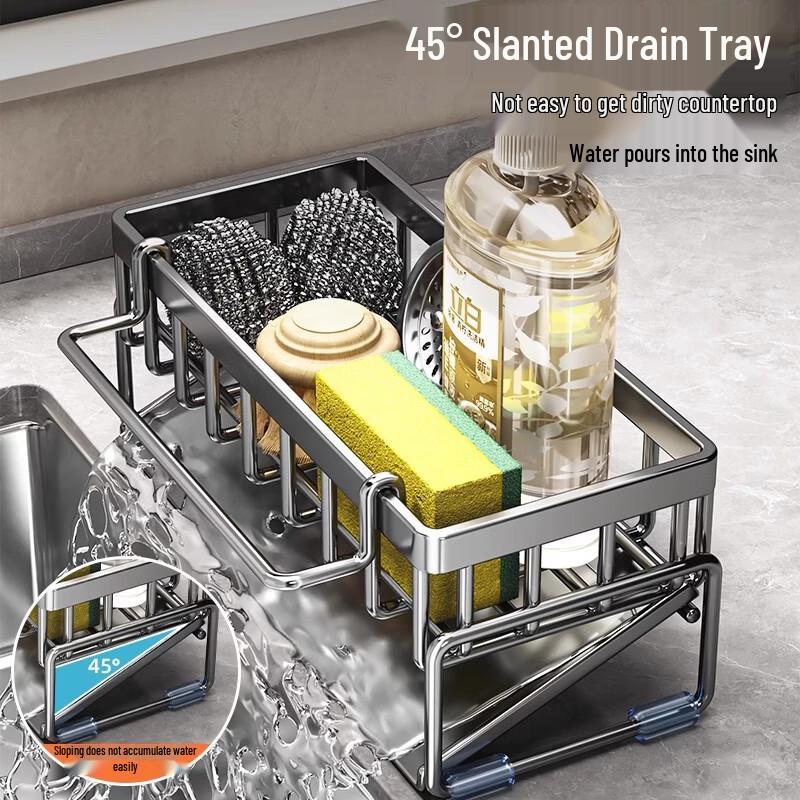 Abdo Kitchen Drain Rack with Rag Holder