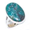 Natural Tibetan Turquoise Gemstone Ethnic 925 Solid Silver Jewelry Ring S.8 U1i11