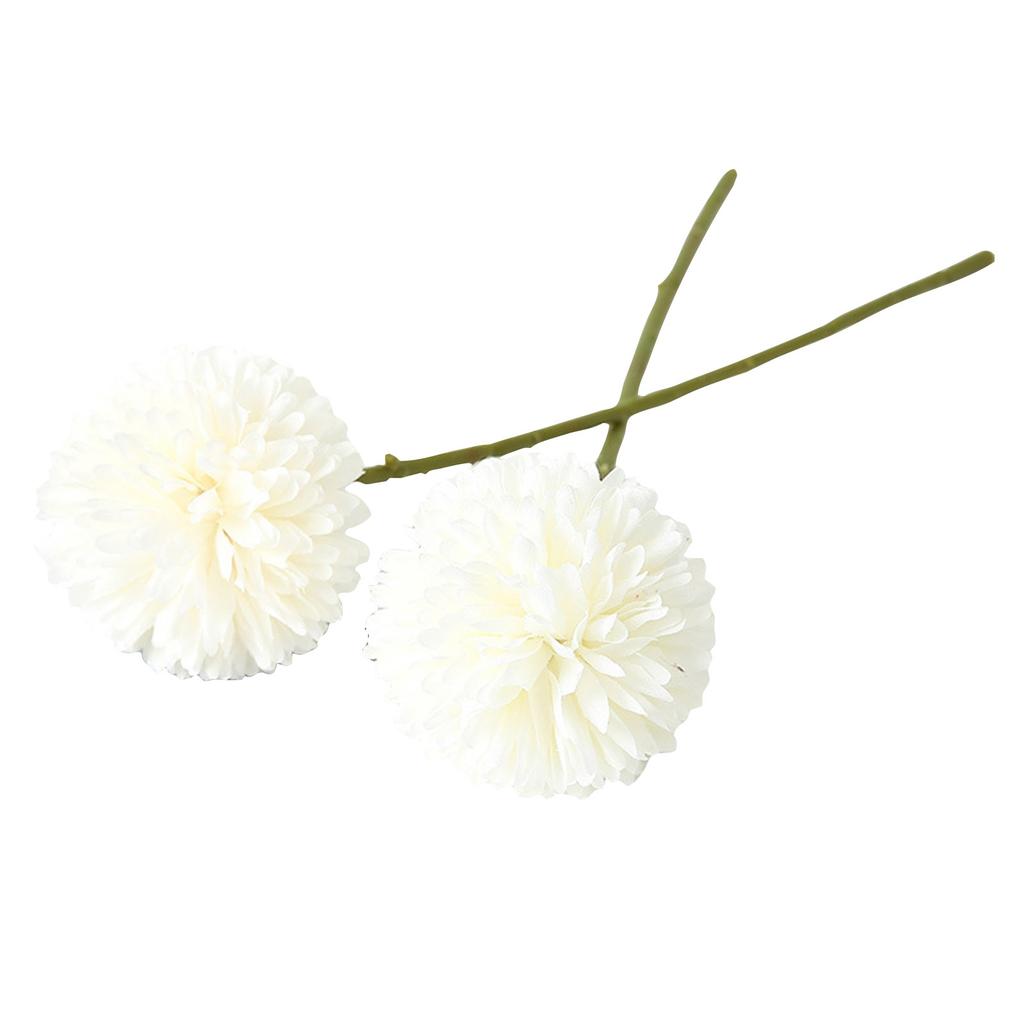 3Pcs Artificial Chrysanthemum Flowers Faux Red Ball Flowers Fall Flowers For Christmas Home Decoration