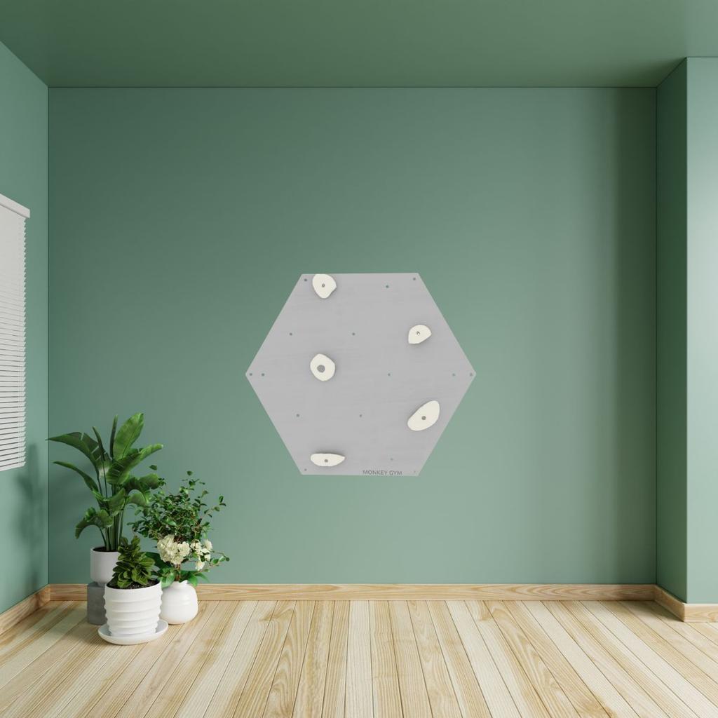 Climbing Wall Cube 1 Grey - White Grips