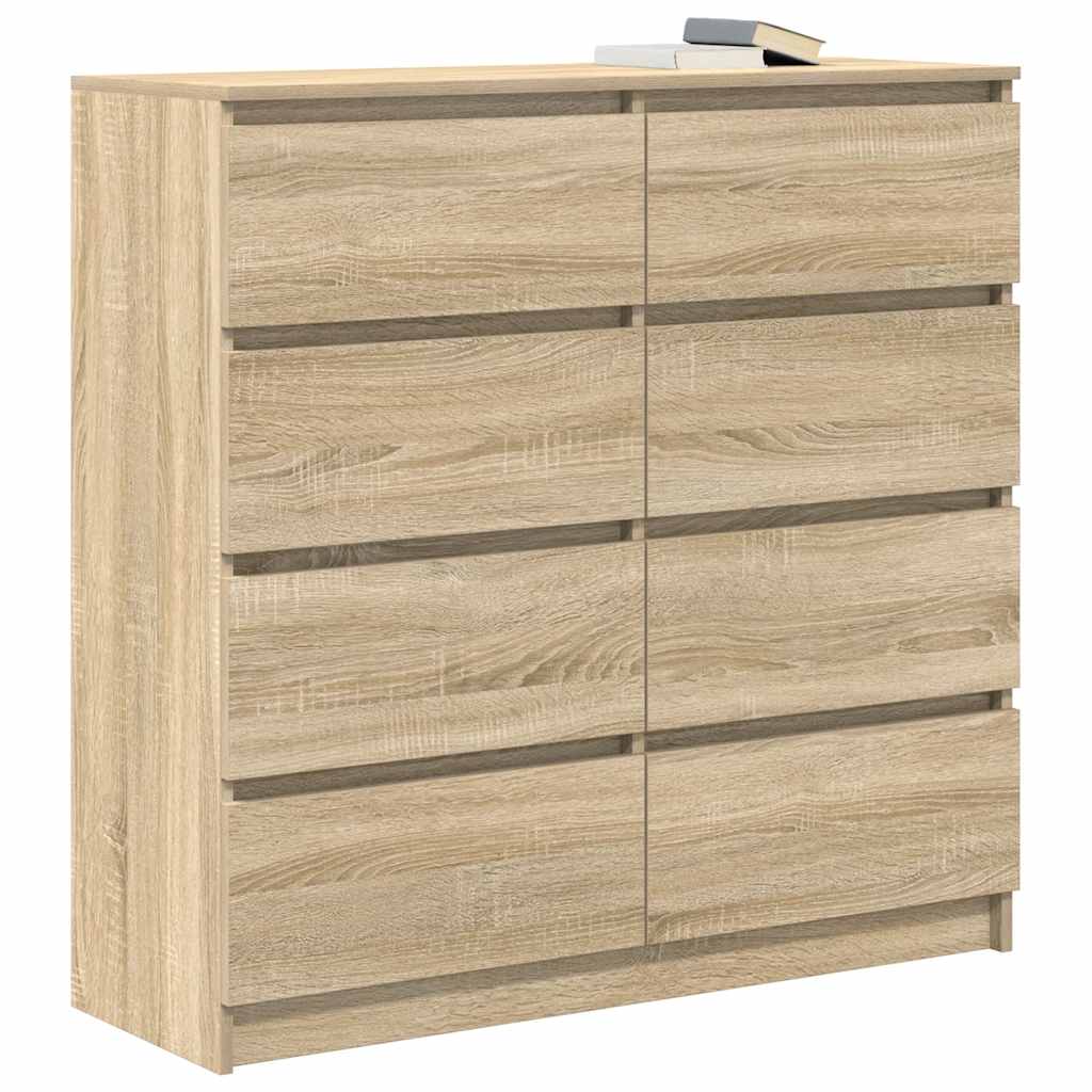 Sideboard in Sonoma Oak Finish 100 x 35 x 99 cm Engineered Wood