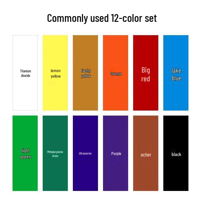 Набор акриловых красок Shenran из 12 цветов
