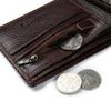 Echtes Leder Männer Brieftaschen Münzfach Reißverschluss Echtes Herren Leder Geldbörse mit Münze Hochwertige Herren Geldbörse Cartera
