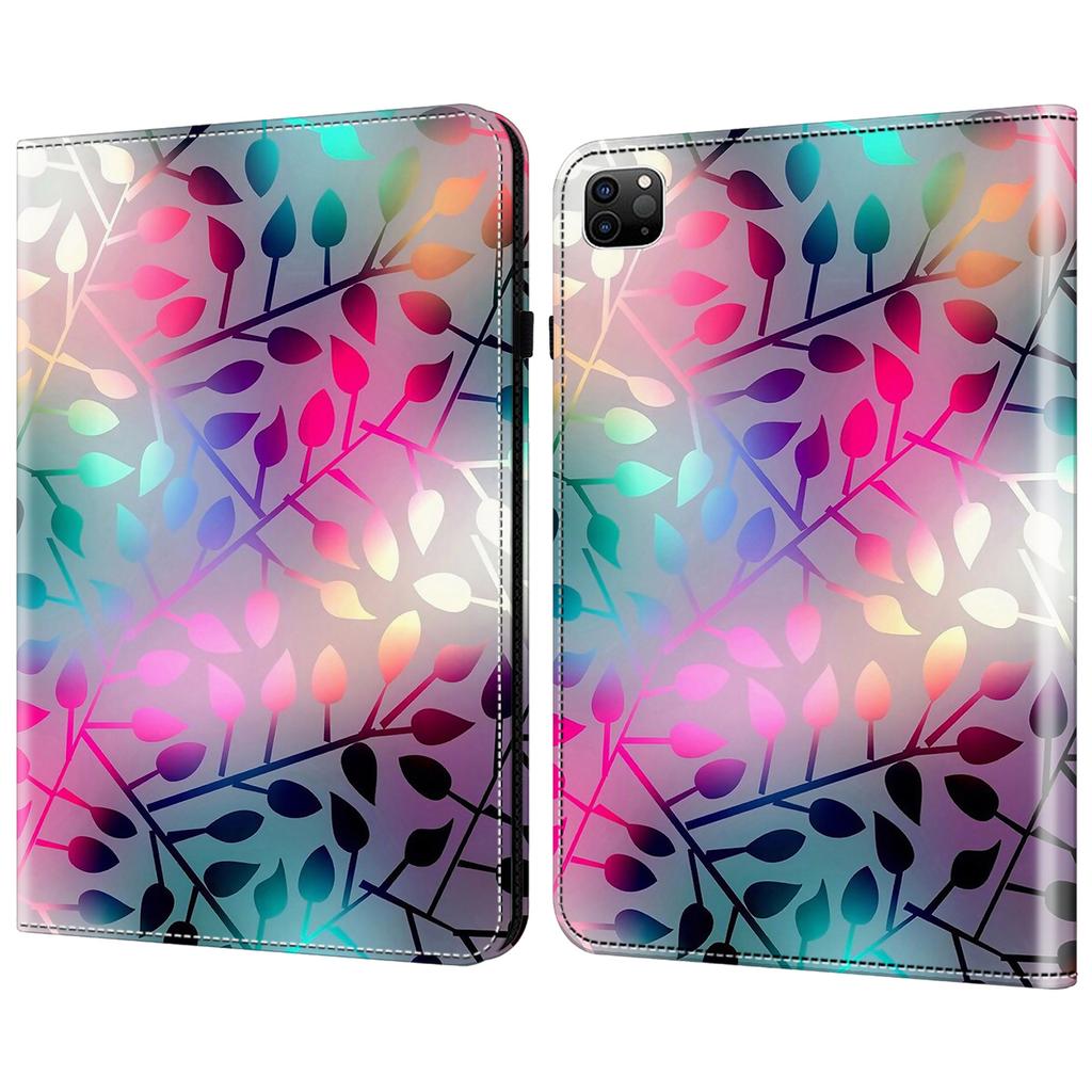 For iPad Air 13 (2025)/(2024)/Pro 12.9 (2020)/(2021)/(2022) Case Pattern PU Leather Stand Cover with Cards Slots