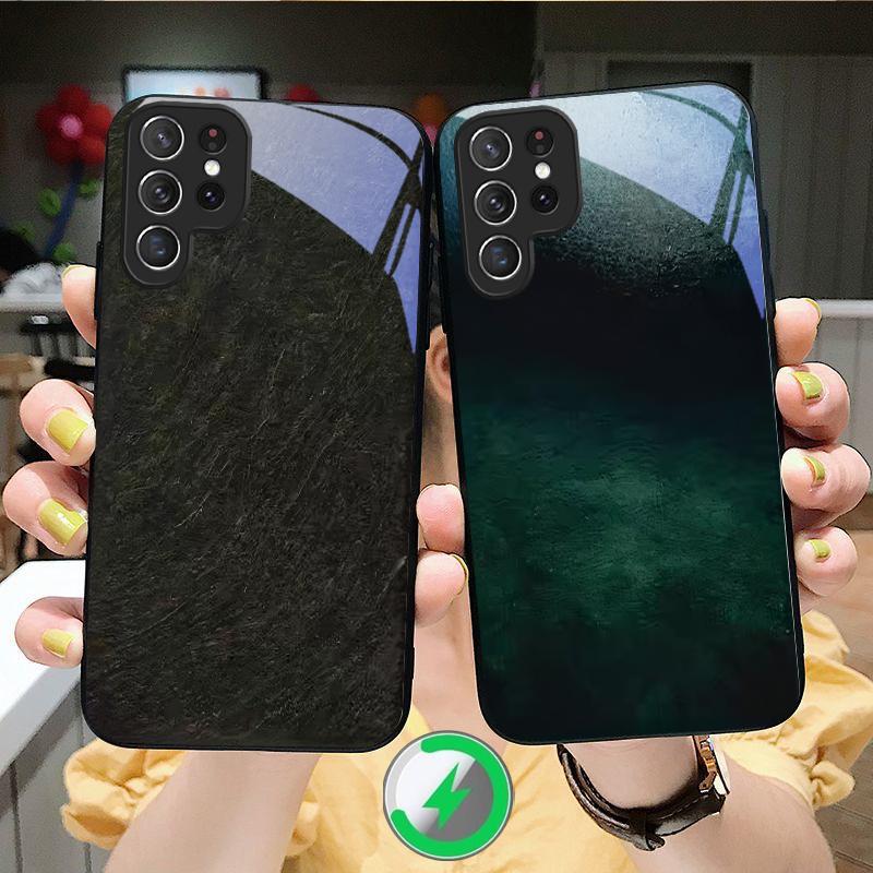 Bark texture texture Suitable For Samsung Galaxy S25 Ultra S20 FE S21 S22+ S23 Plus S24 S26 Edge magnetism Glass Phone Casee