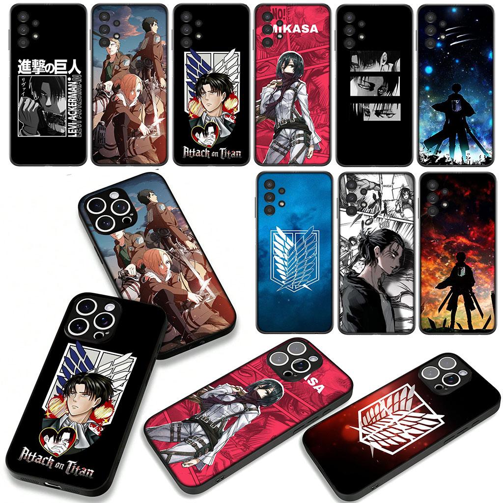 Attack Jaeger on titan Eren Anime Levi Case for Samsung Galaxy A36 A17 A26 A07 A35 A54 A53 A13 A33 A34 S8 S9 S20 S21 FE S10 Plus
