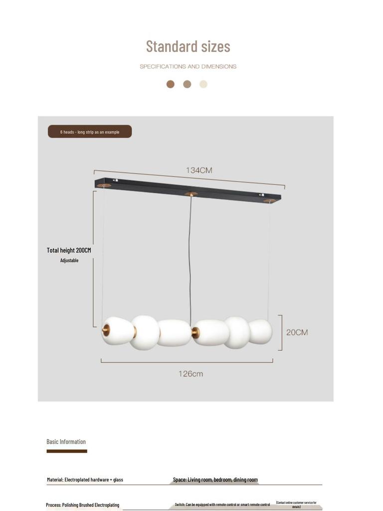 Wabi-Sabi Style Nordic Glass Pendant Light for Japanese Modern Minimalist Decor