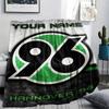 1PC Custom Name Hannover 96 Patterned Flannel Blanket Suitable For All Seasons for Home Decor Warmth and Comfort Gifts Holiday Present