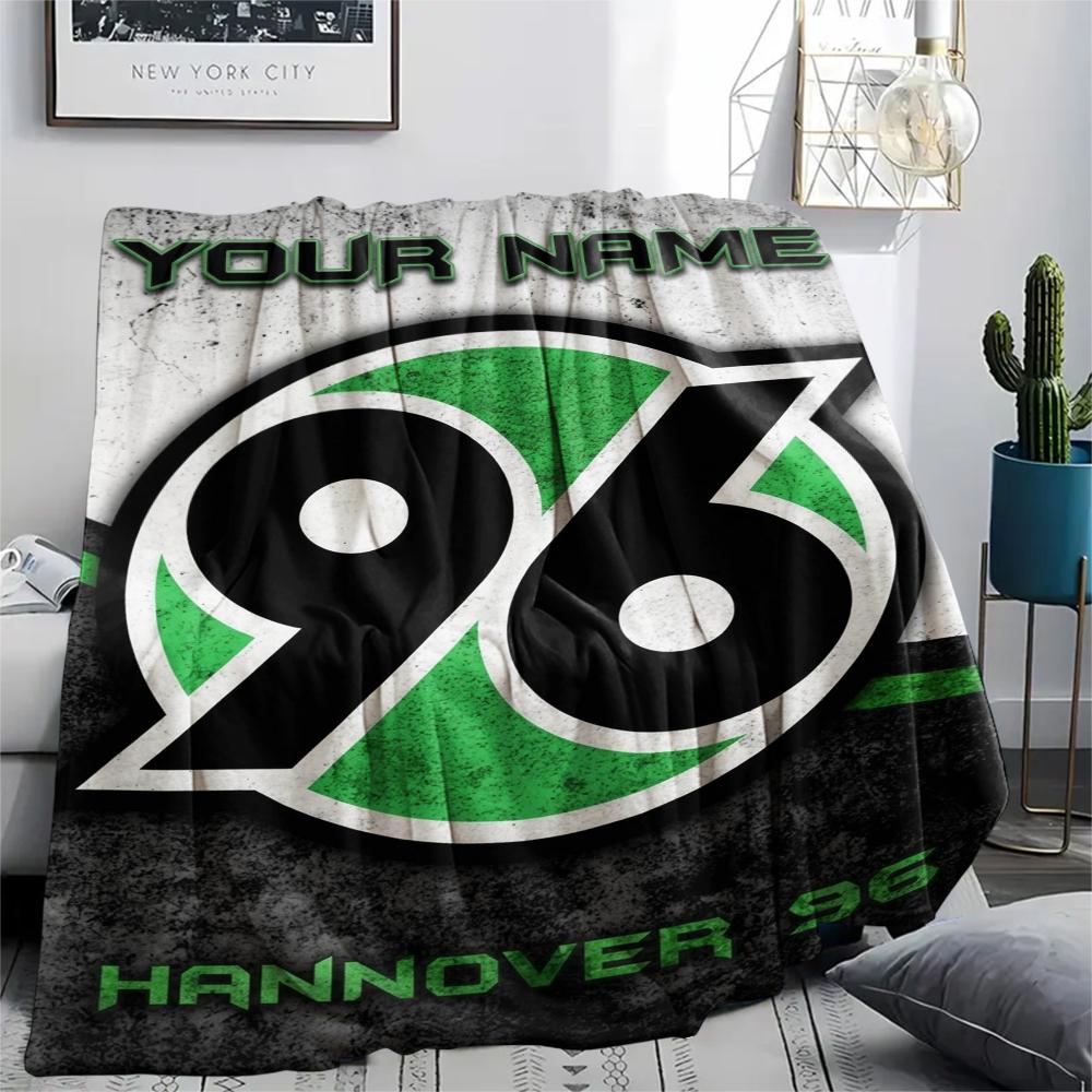 1PC Custom Name Hannover 96 Patterned Flannel Blanket Suitable For All Seasons for Home Decor Warmth and Comfort Gifts Holiday Present