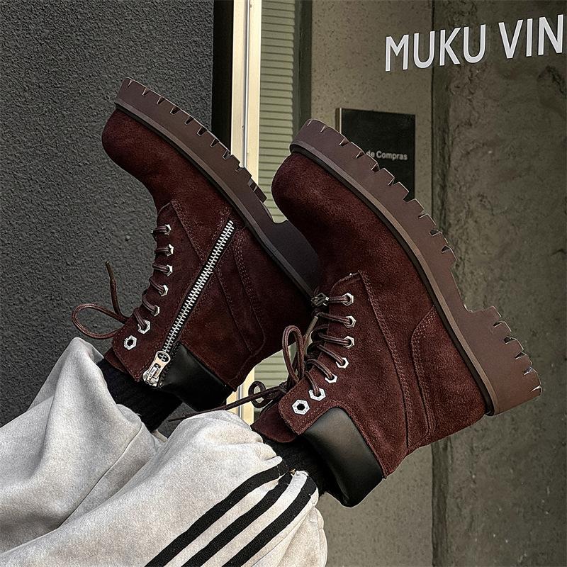 Outdoor high-top desert boots trendy Martin boots men's heightening thick-soled trendy tooling boots locomotive boots 66681-J