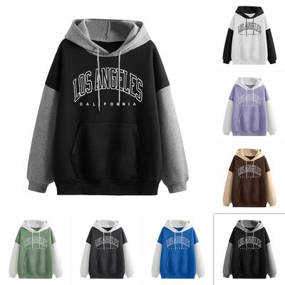 Buchstabenaufdruck Damen Hoodies Tide Mode Lässiger Kapuzenpullover Sport Street Hoodie Locker Raglan Bequem Kapuze