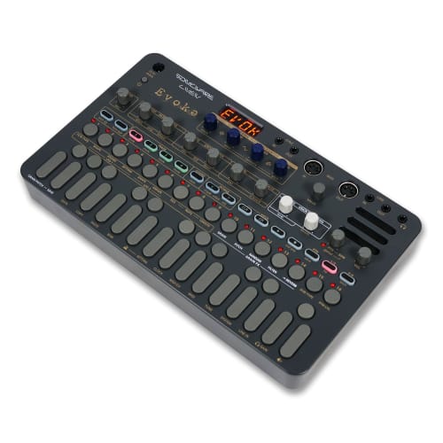 SONICWARE LIVEN Evoke [Acoustronic Synth x Granular Effects] A portable, battery-powered synth with built-in speaker, ideal for creating cinematic amb