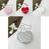 Pearl Heartshaped Shoulder Bag With Zipper Closure For Office And Outings