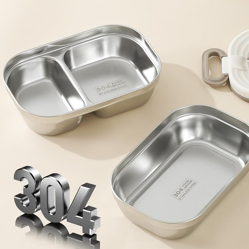 304 Stainless Steel Multi-Layer Lunch Box Portable Insulated Bento Box Student Worker Snack Box Large Capacity Food Storage Box