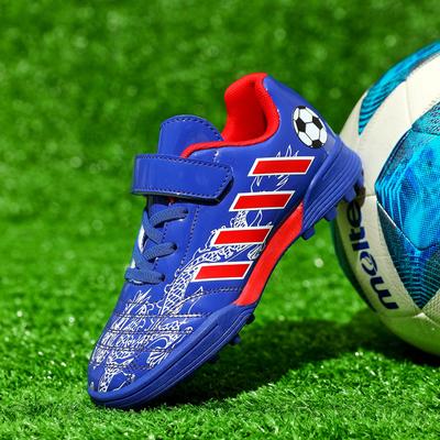 2024 Fashion Branded Children's Soccer Shoes Outdoor Turf Non-slip Kids Football Shoes Boys High Quality Blue Child Futsal Shoes