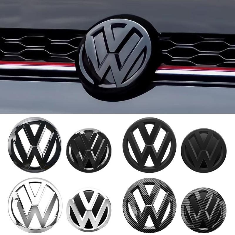 VW 2Pcs Replace Car Front Radiator Grille Emblem Rear Trunk Lid Badge For VW Golf 7 (2014 - 2017) -Emblem NC3