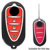 New 3 Buttons Silicone Car Key Case Cover For Alfa Romeo Mito Giulietta Folding Flip Remote Car Key Shell