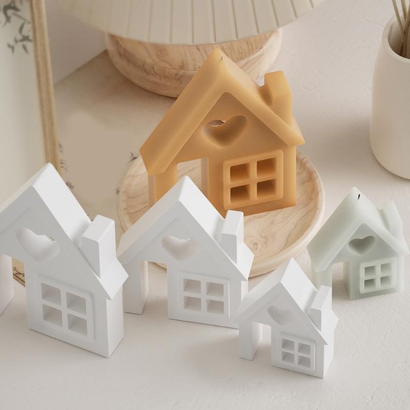 Silicone Soap Molds DIY Candle Mould Chimney House Shaped Silicone Crafts Moulds Perfect for DIY Figurine Ornament