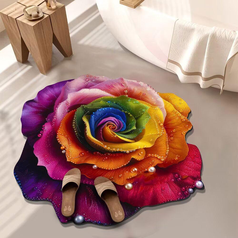 

Мягкий коврик для пола «Пион», нескользящий коврик для пола в ванной, дверной уплотнитель для гостиной, чайного столика, прикроватной зоны Style 6