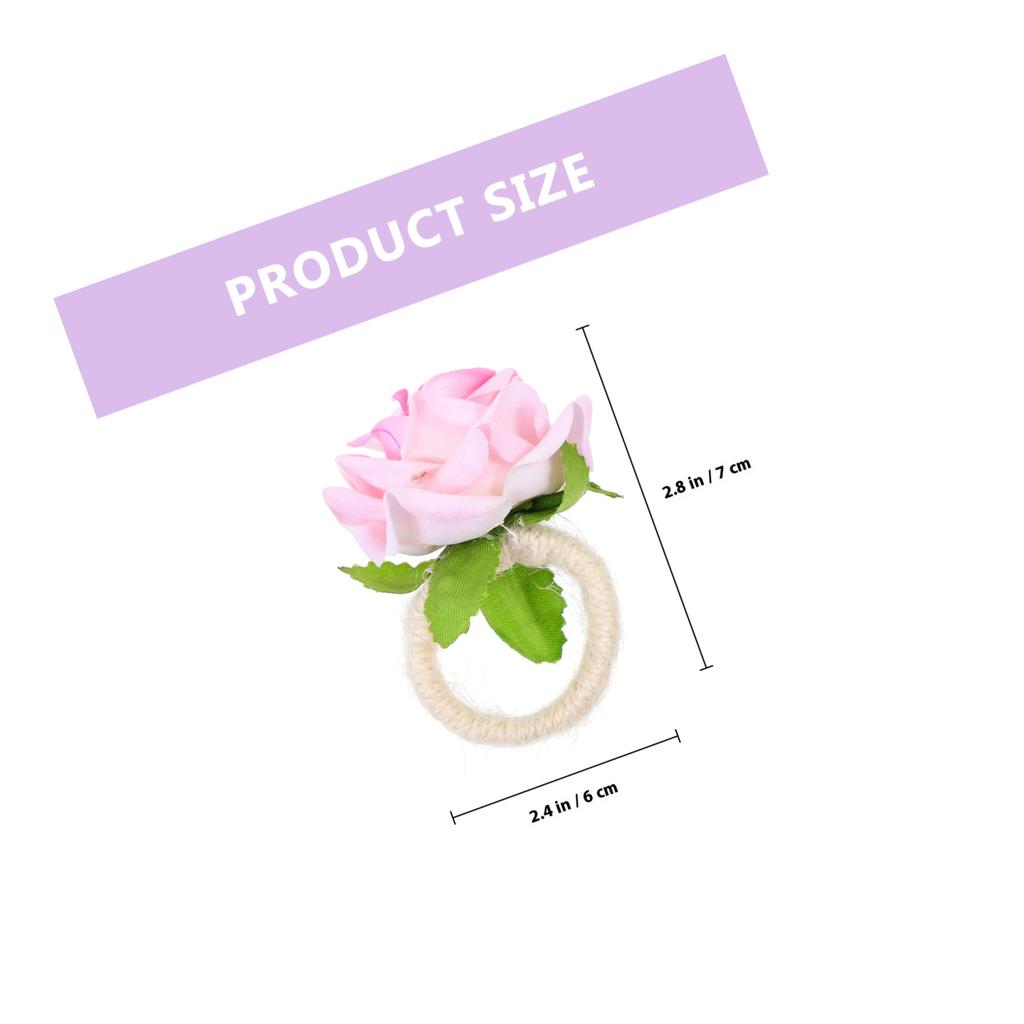 4pcs Napkin Rings Flower Napkin Holder Dinner Table Decor Decorative Buckle For Wedding Party Tea Party Home Supplies