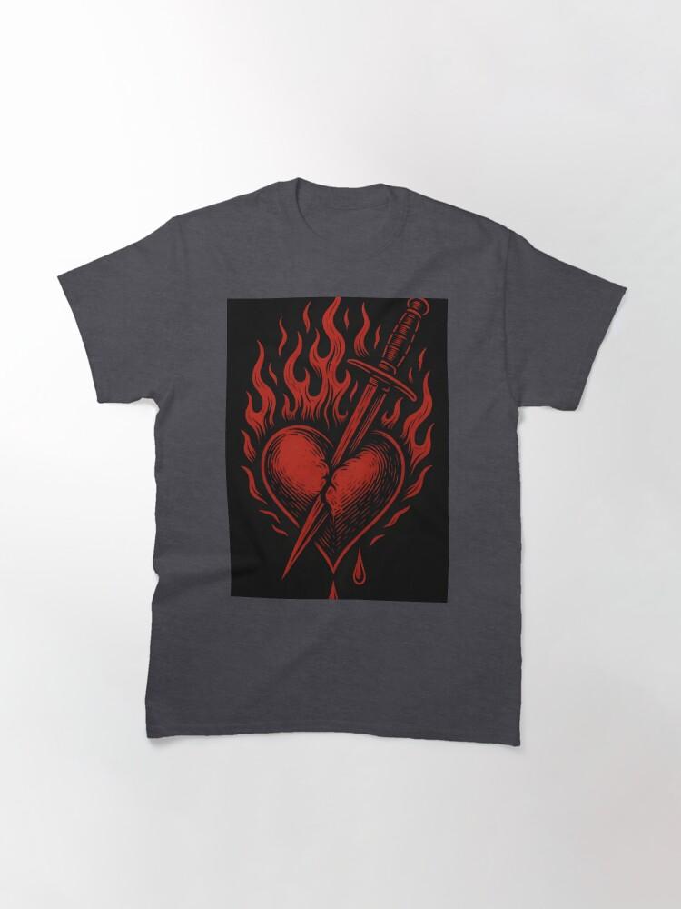 Heart In Flames and Chains Classic T-Shirt