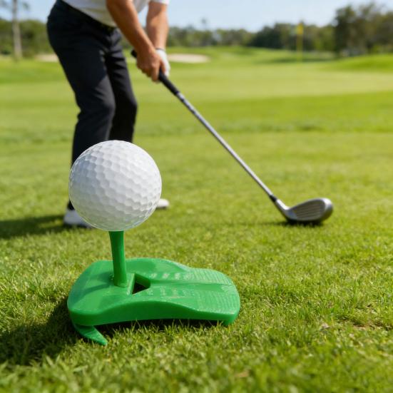 3D Printed Golf Tee Holder Artificial Turf Tee Stand Outdoor Indoor Driving Range Home Training Golf Simulator Tee Hinged Turf Base