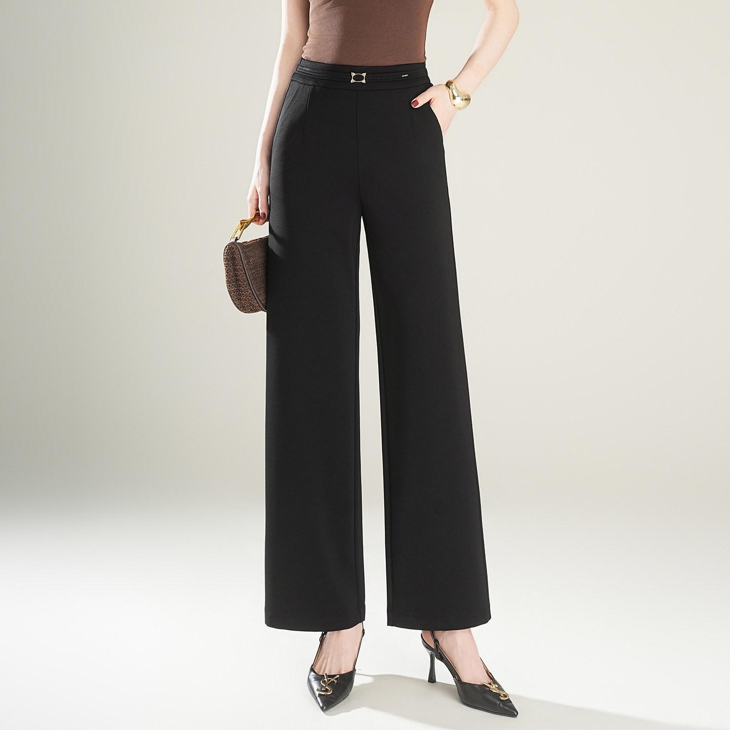

High-Waisted Slim Straight-Leg Western Drape Mom Pants, Women s Wide-Leg Spring & Summer 2026 Style. 29/XL 110-120 lbs