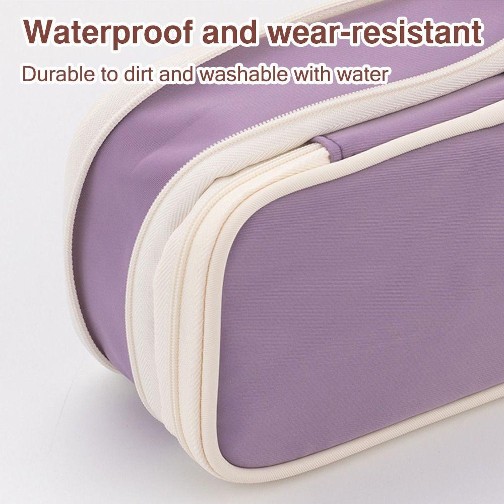 Large Capacity Pencil Case Canvas Storage Bag Cute Pen Box Student Gift