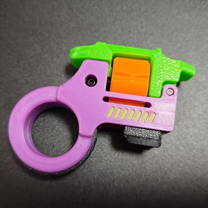 Fidget Roller Magnetic Push Card Paragraph Ring Ratchet Wheel Eject Guns Edc Stress Relief Toy Mechanical Slider Pushing Plate