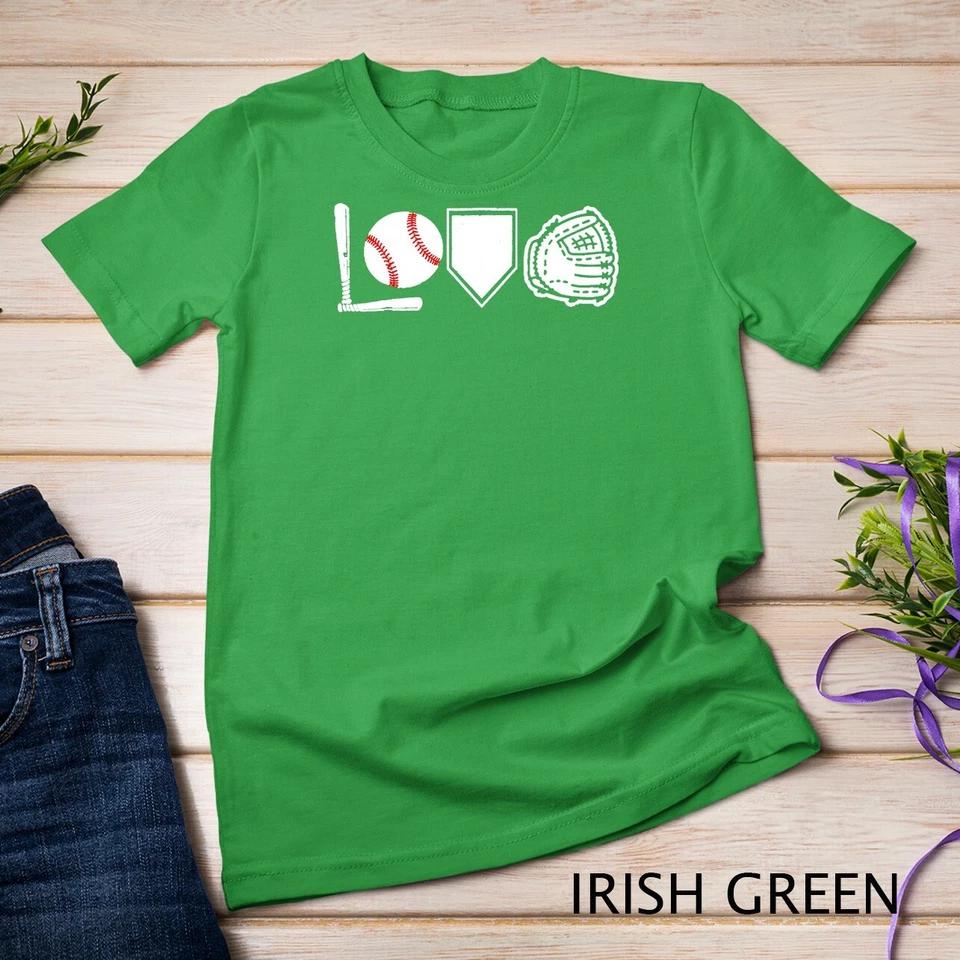 I Love Baseball T-Shirt Baseball Heart Unisex T-shirt 4 S
