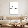 Canvas Print, Caption Joy