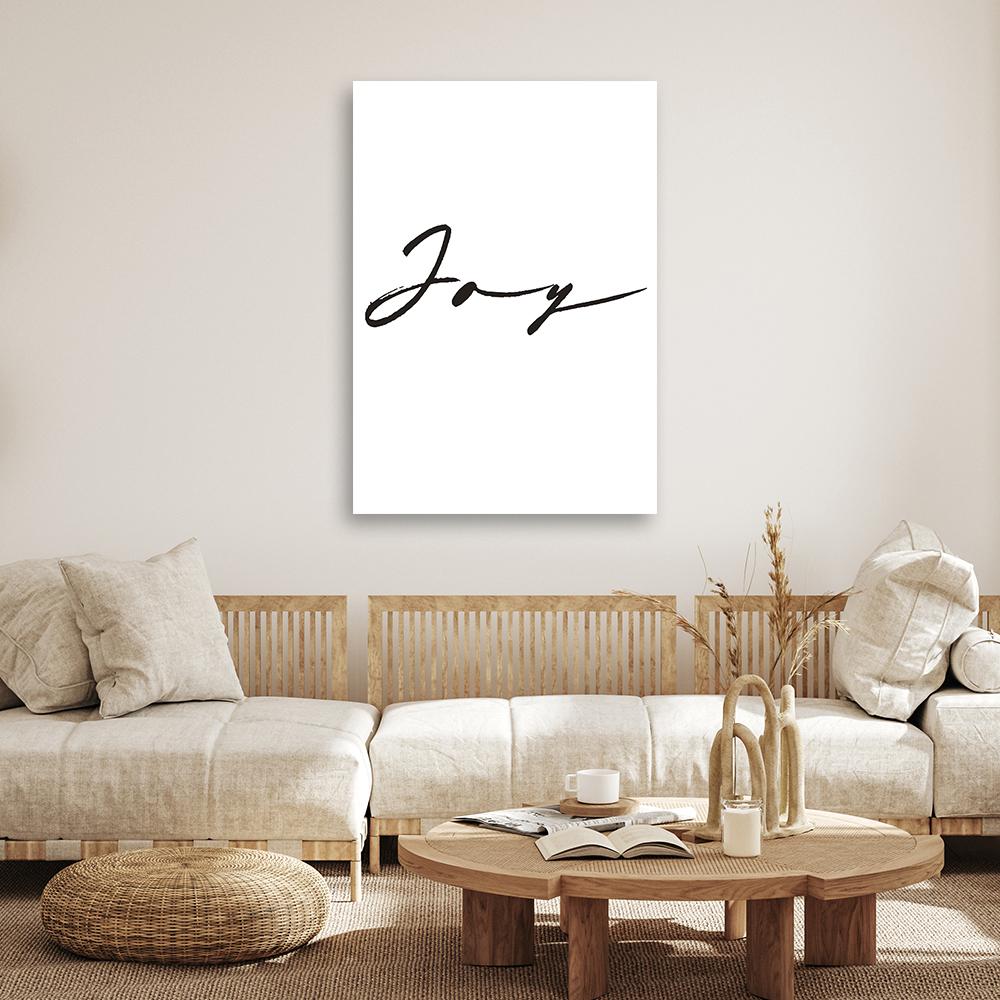 Canvas Print, Caption Joy