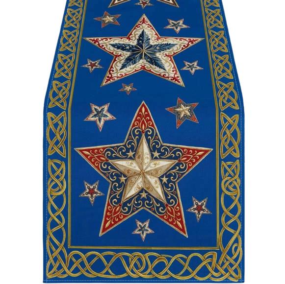 

Independence Day Table Runner, Home Kitchen Flag Cloth For Holiday Party Dinner One Size