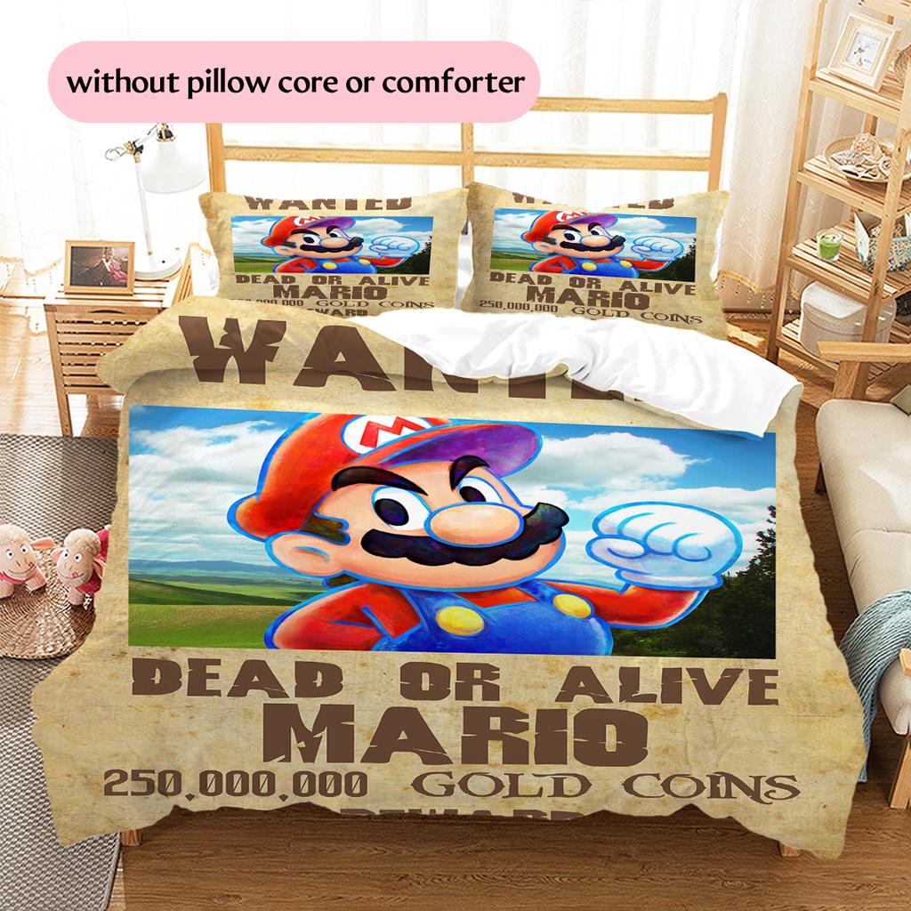 Mario Retro Pixel Duvet Cover & Pillowcases, Mario Fan Retro Pixel Bedding, Great Gift.chl