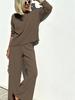 2026 Spring Collection: Women's Casual Knit Sweater & Wide-Leg Pants Set